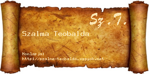 Szalma Teobalda névjegykártya